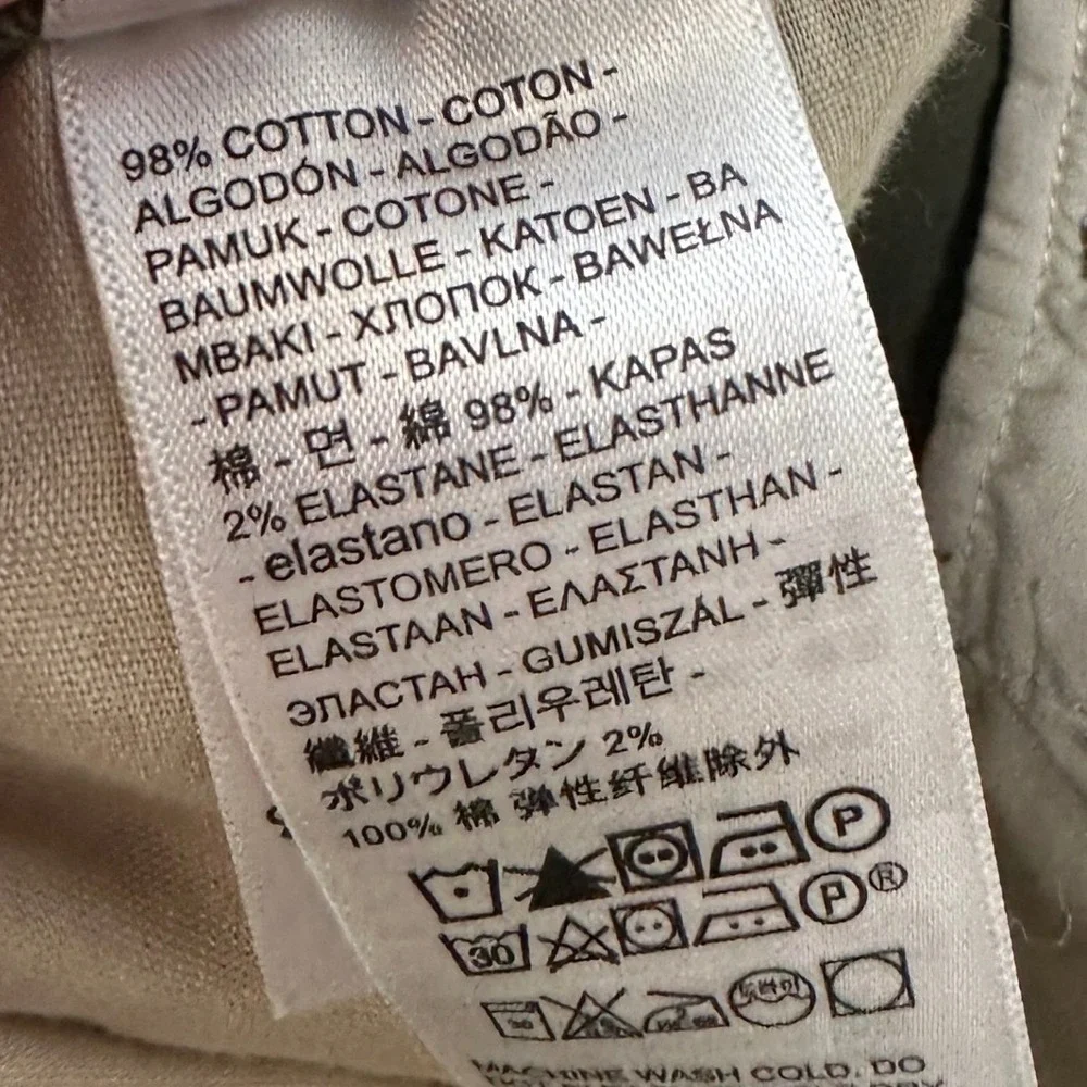 Levis XX Chino Pants Men 34X30 Olive Green Standard Taper Casual Red Tab Stretch